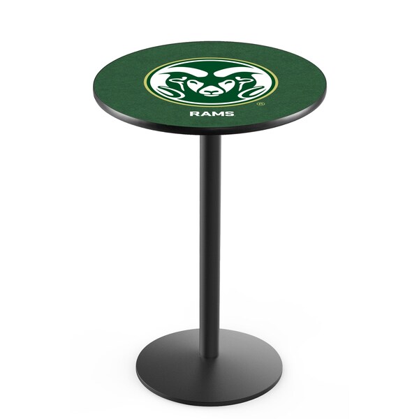 36" Blk Wrinkle Colorado State Pub Table